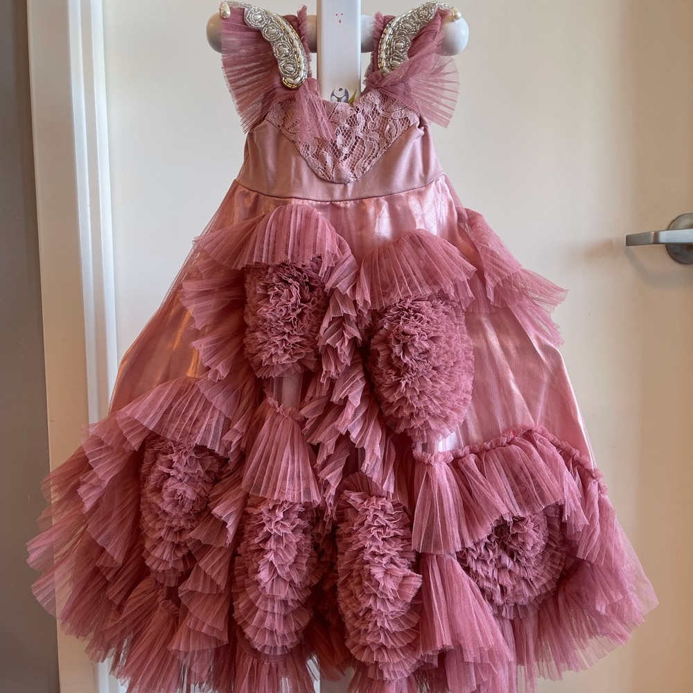 DOLLCAKE Vintage “I Am Blushing Frock” Dress Pink